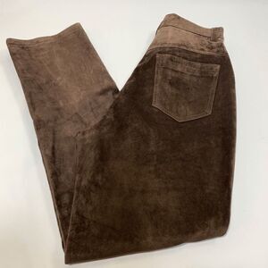 Chandler Hill 5 Pocket Lined Suede Leather Pants Brown Size 8